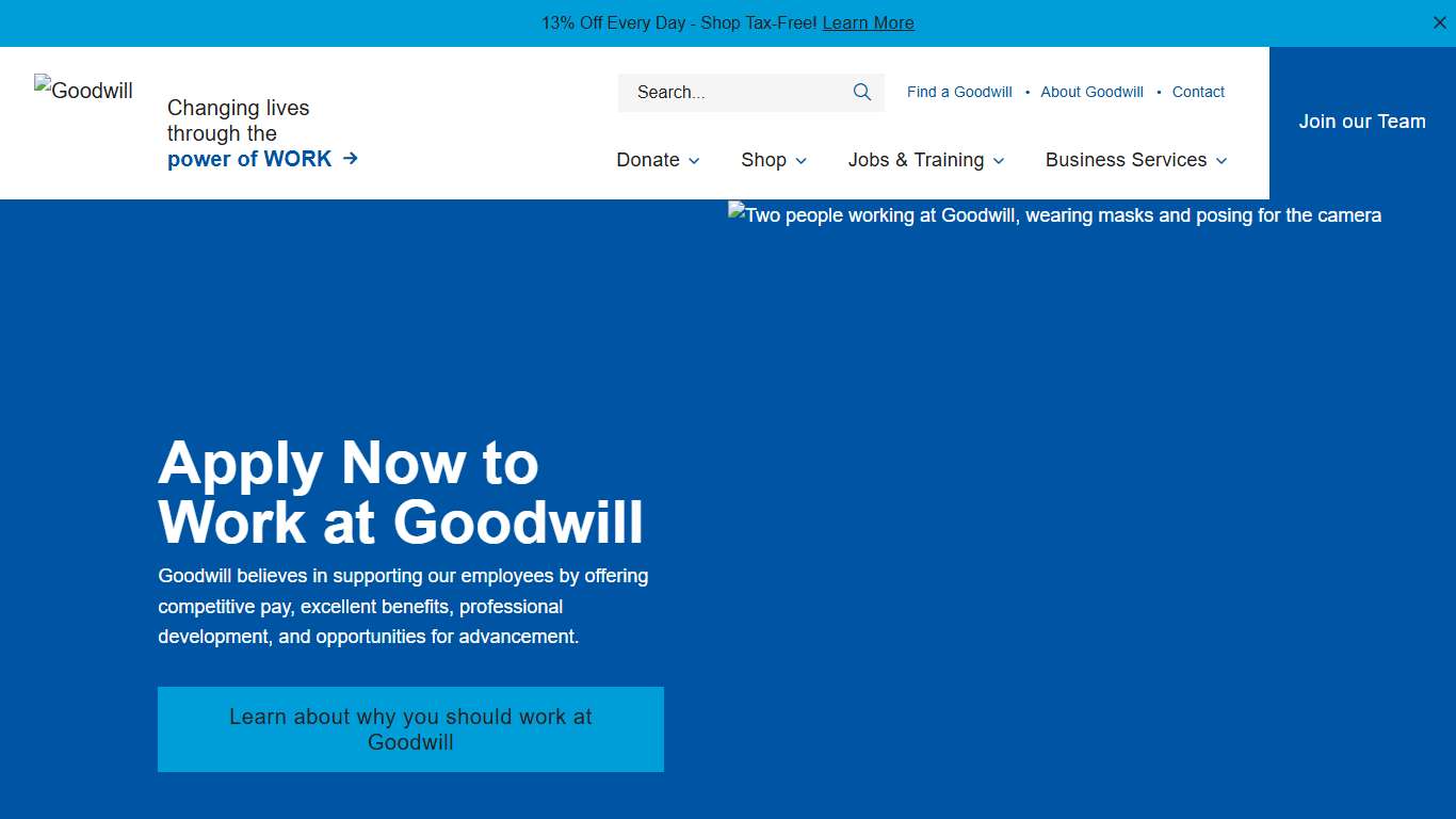 Work at Goodwill Industries - Explore Job Opportunities
